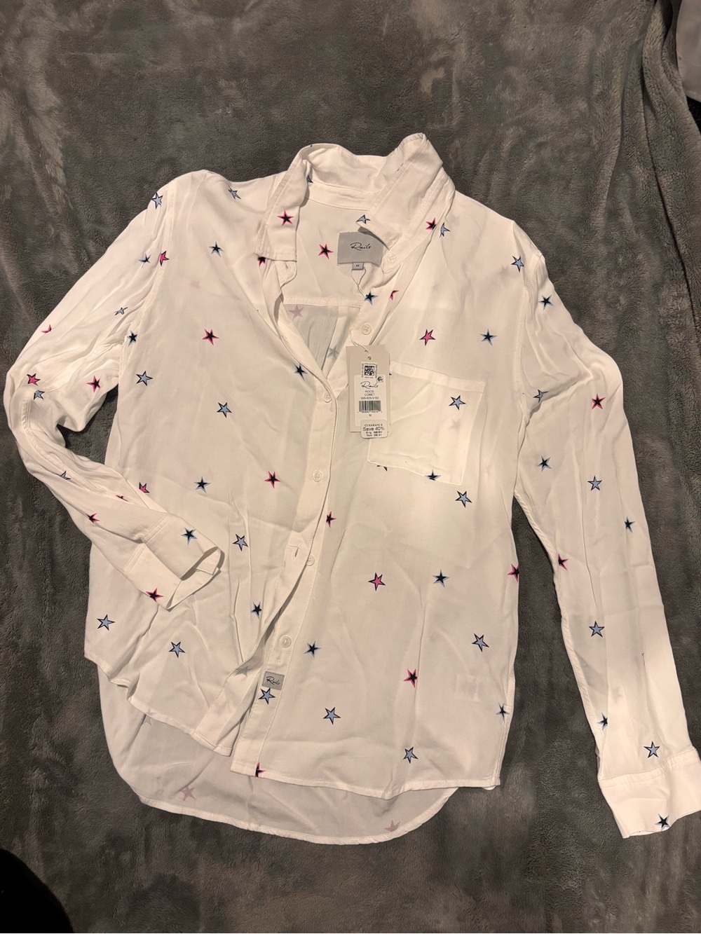 Rails White Button-Down with Stars